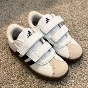 Adidas Kids' White and Beige Sneakers
